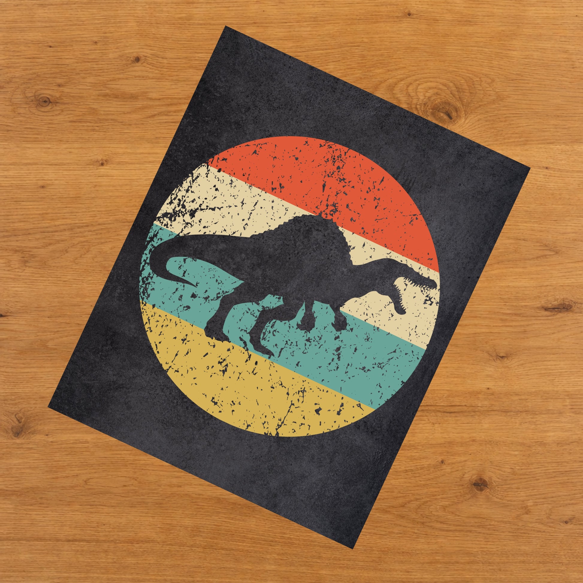 Spinosaurus Dinosaur Icon Retro 8"x10" Wall Art Print