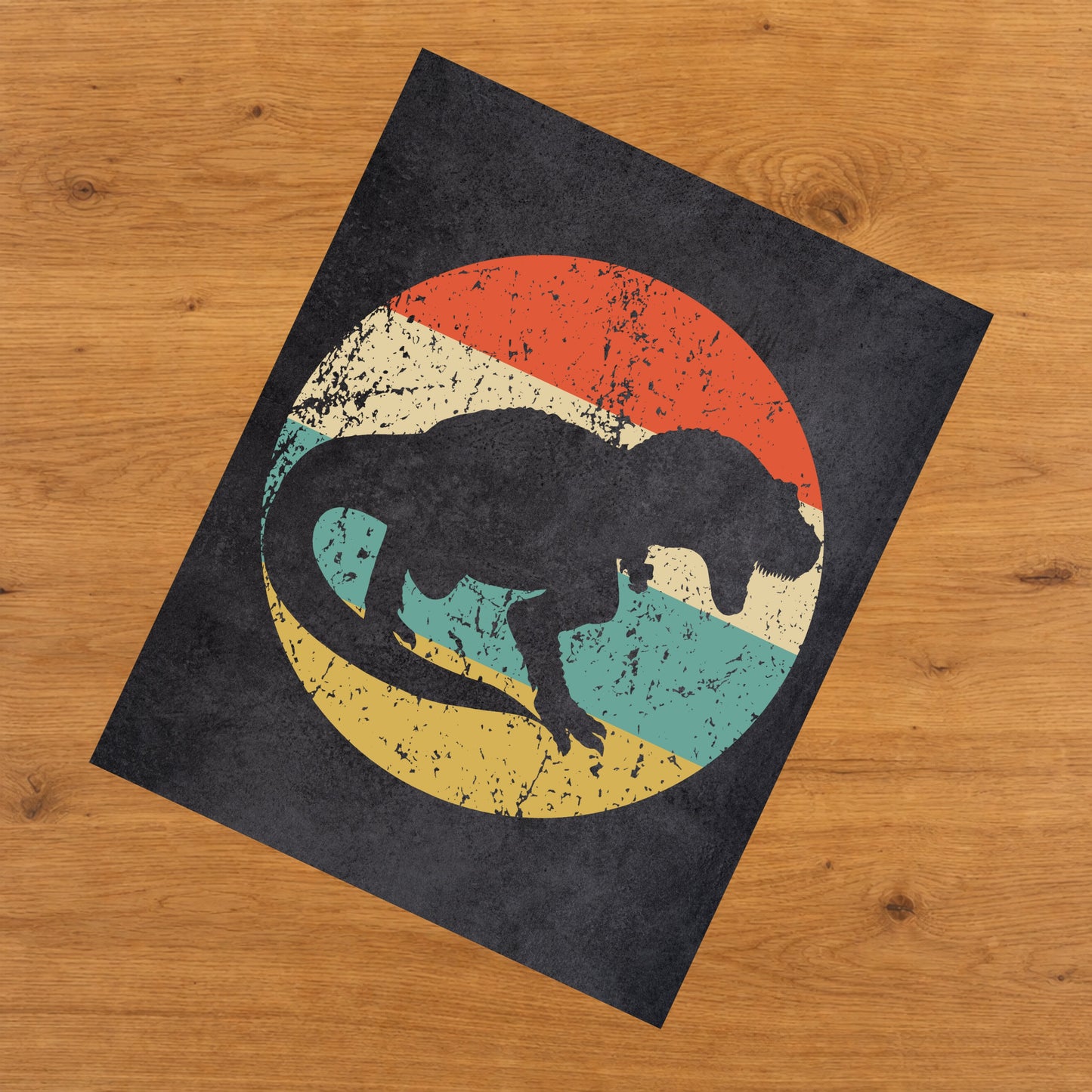 Tyrannosaurus Rex T Rex Dinosaur Icon Retro 8"x10" Wall Art Print