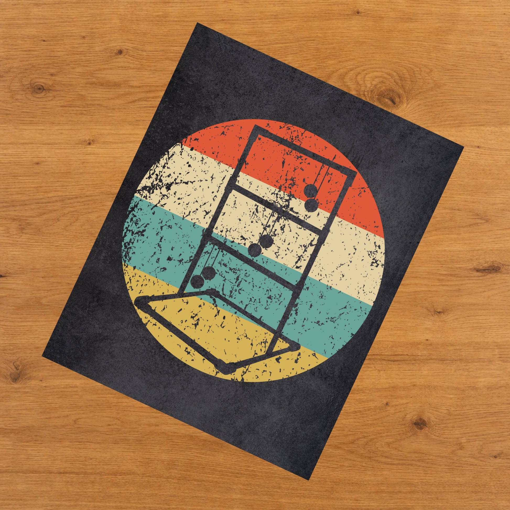 Ladder Toss Icon Retro 8"x10" Wall Art Print