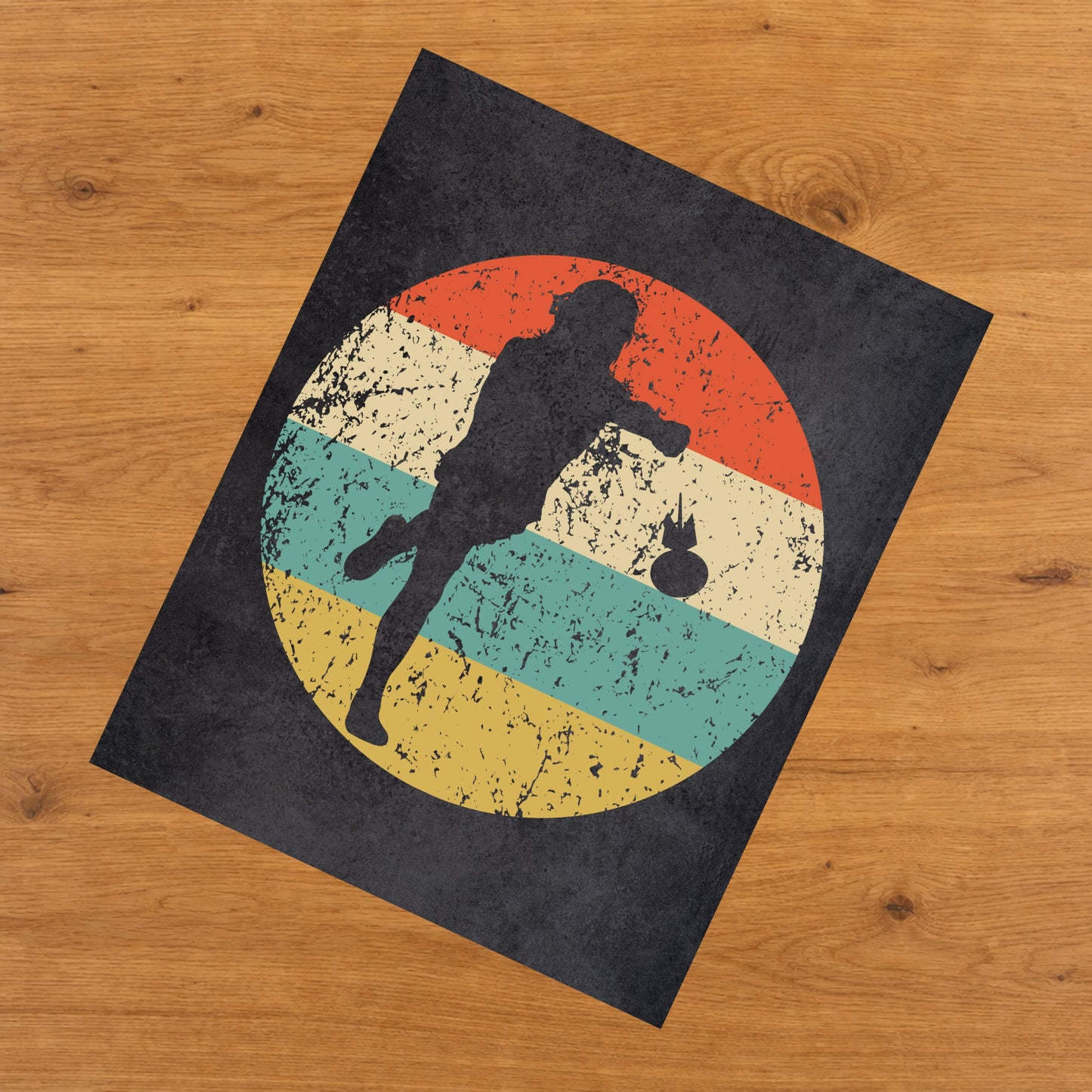 Lawn Darts Player Icon Retro 8"x10" Wall Art Print