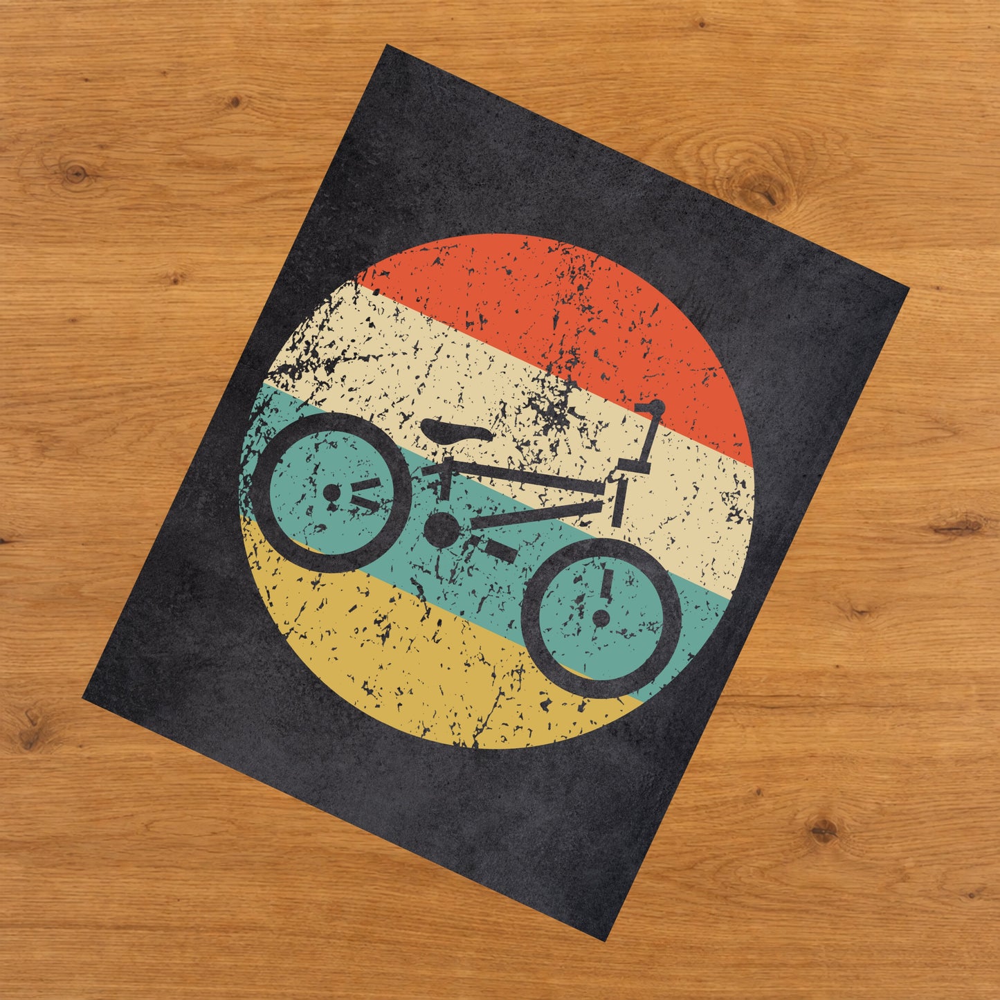 Bicycle BMX Bike Icon Retro 8"x10" Wall Art Print