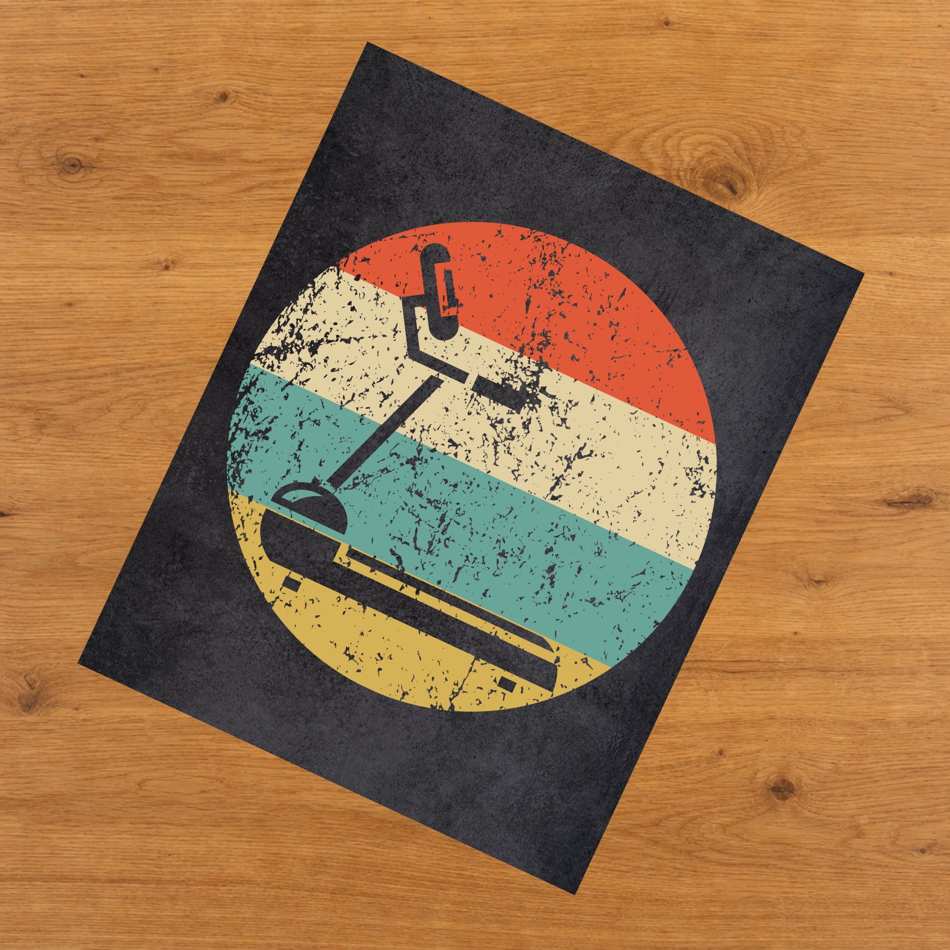 Treadmill Gym Equipment Icon Retro 8"x10" Wall Art Print