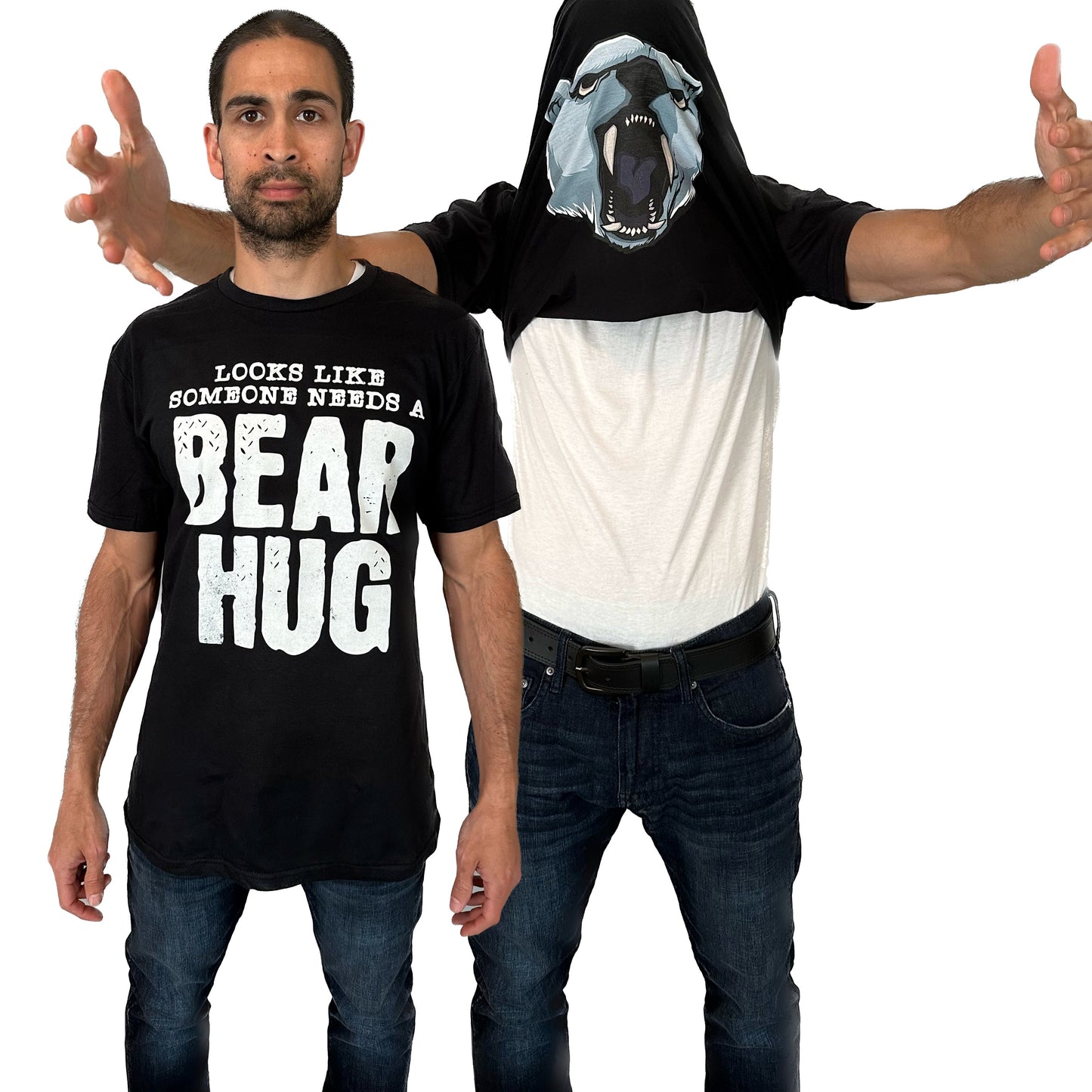 Looks Like Someone Needs A Bear Hug Funny Flip T-Shirt - Polar Bear Shirt - Funny Gift for Men