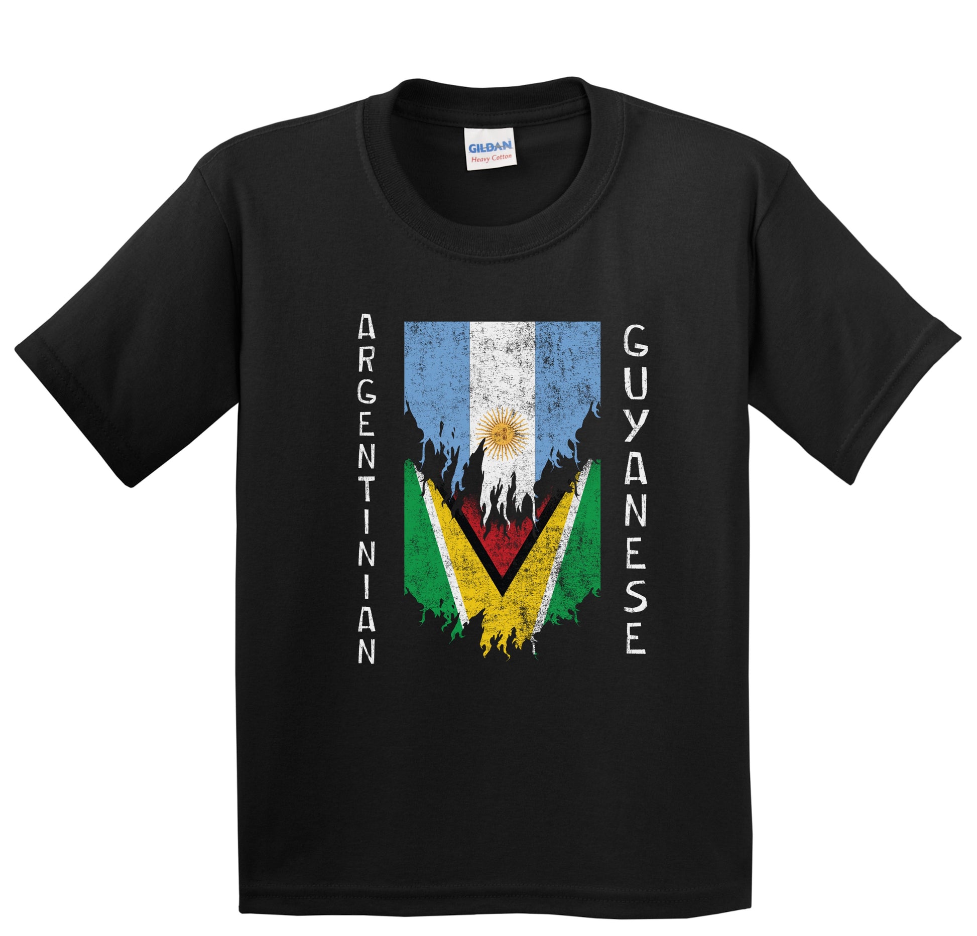 Argentinian Guyanese Flags Ripped Torn Argentina Guyana Youth T-Shirt