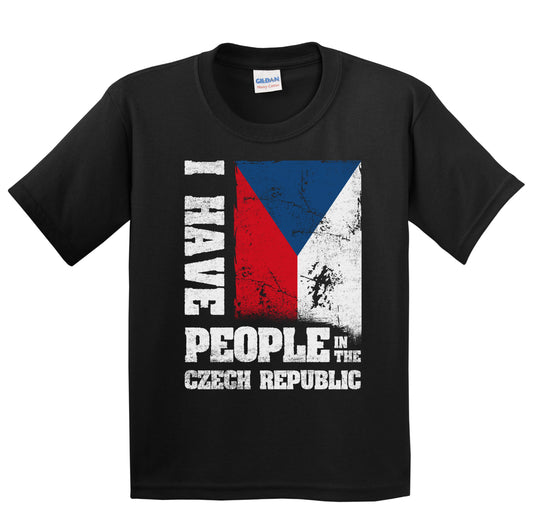 I Have People In the Czech Republic Czech Flag Youth T-Shirt