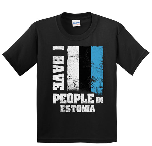 I Have People In Estonia Estonian Flag Youth T-Shirt