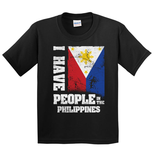I Have People In the Philippines Filipino Flag Youth T-Shirt