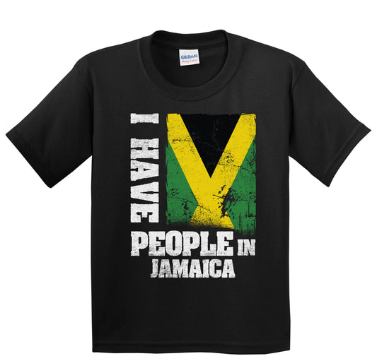 I Have People In Jamaica Jamaican Flag Youth T-Shirt