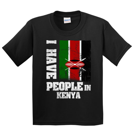 I Have People In Kenya Kenyan Flag Youth T-Shirt