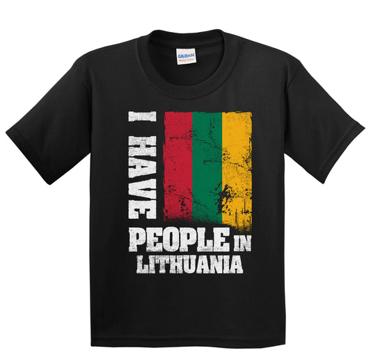I Have People In Lithuania Lithuanian Flag Youth T-Shirt