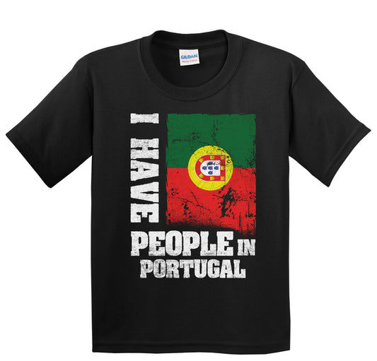 I Have People In Portugal Portuguese Flag Youth T-Shirt