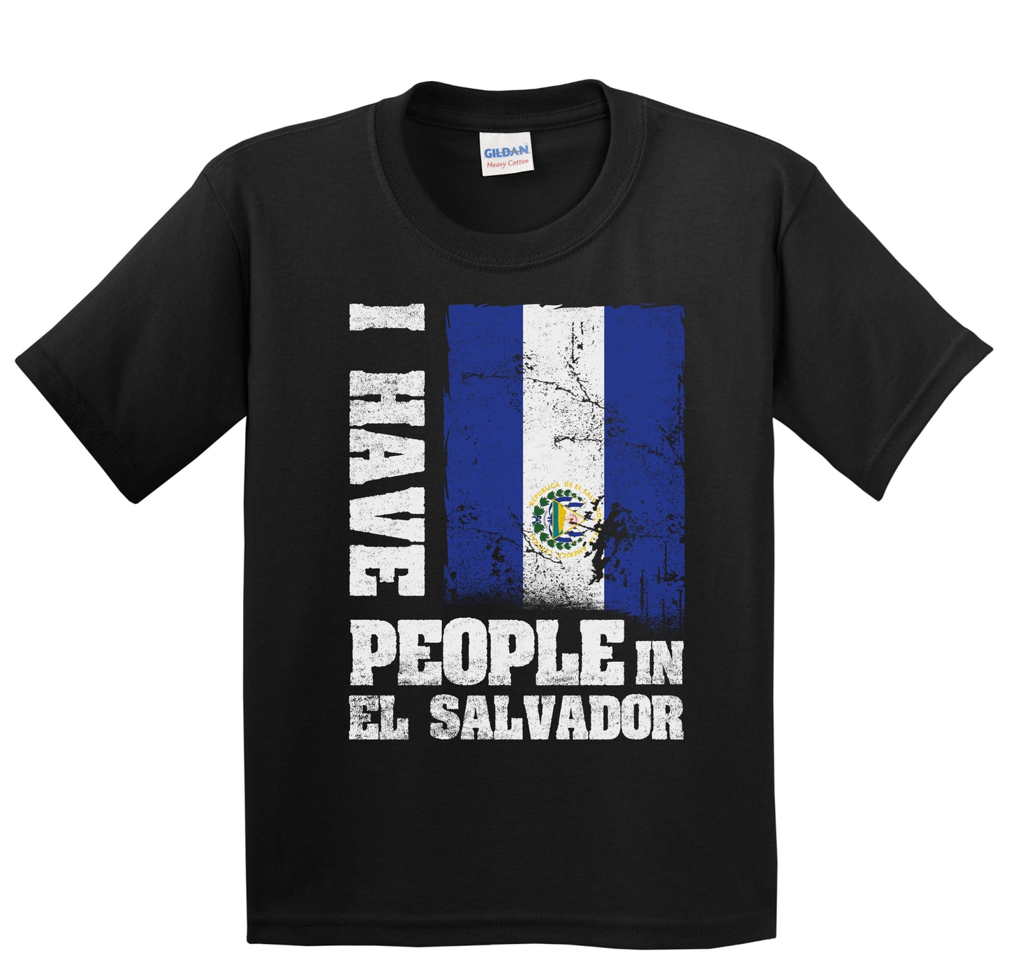 I Have People In El Salvador Salvadorian Flag Youth T-Shirt