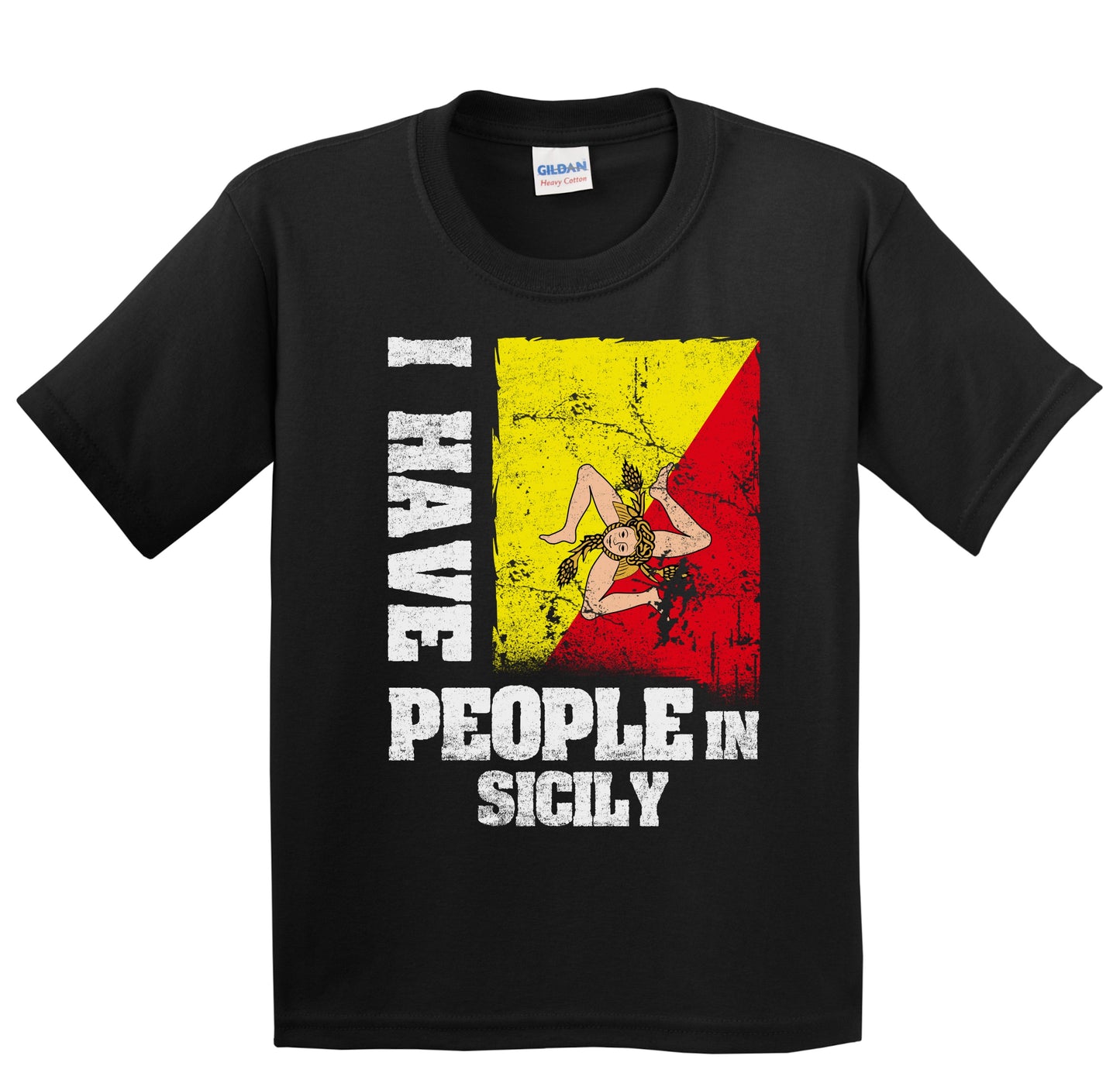 I Have People In Sicily Sicilian Flag Youth T-Shirt