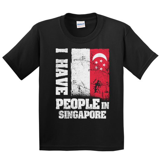 I Have People In Singapore Singaporean Flag Youth T-Shirt