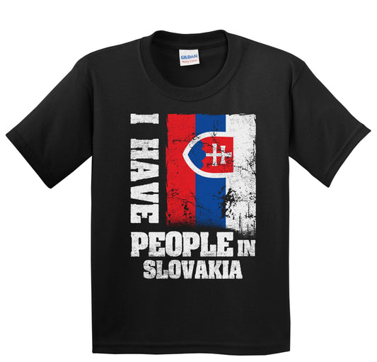 I Have People In Slovakia Slovakian Flag Youth T-Shirt