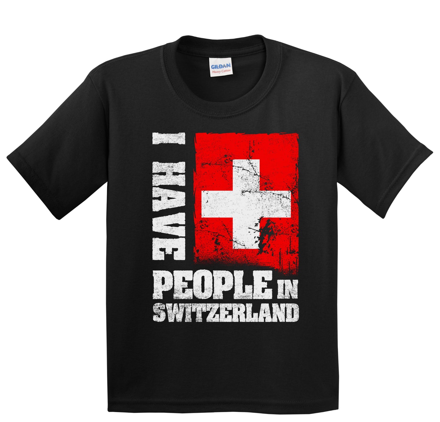 I Have People In Switzerland Swiss Flag Youth T-Shirt