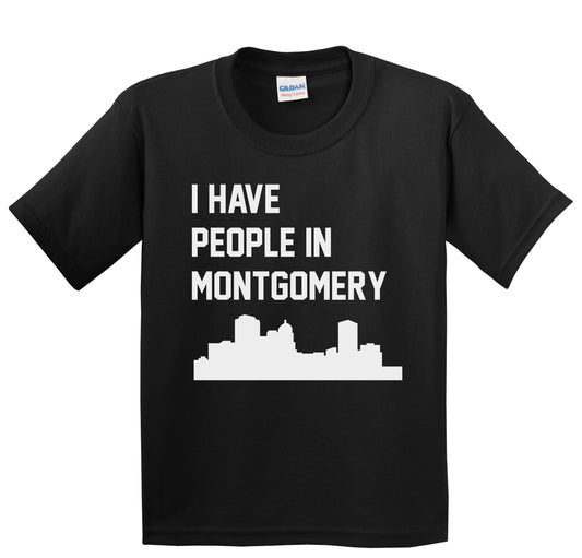 I Have People In Montgomery Alabama Skyline Youth T-Shirt
