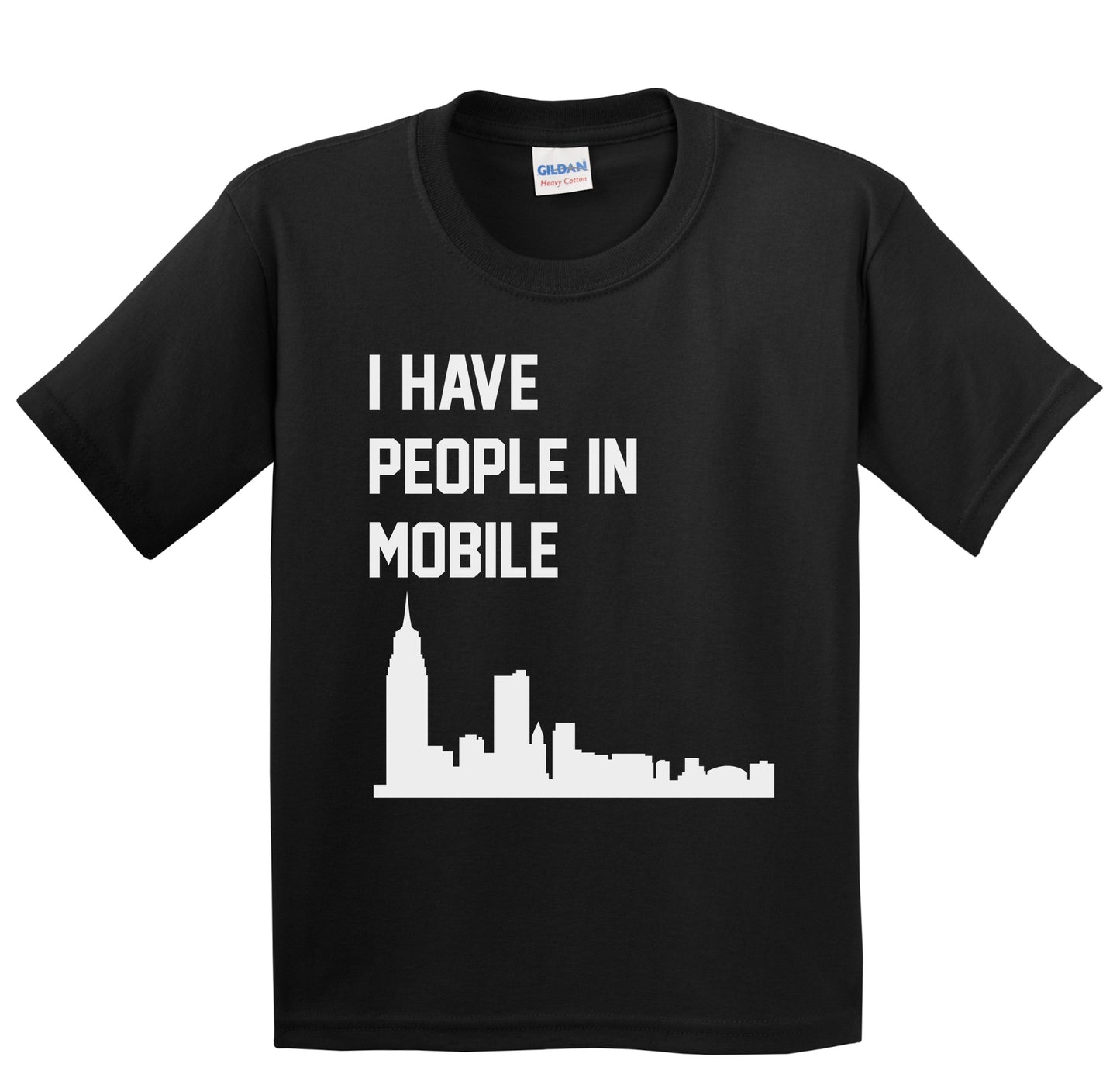 I Have People In Mobile Alabama Skyline Youth T-Shirt