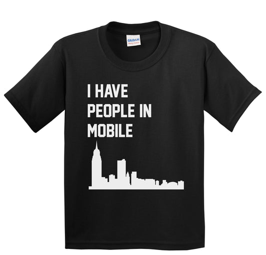 I Have People In Mobile Alabama Skyline Youth T-Shirt