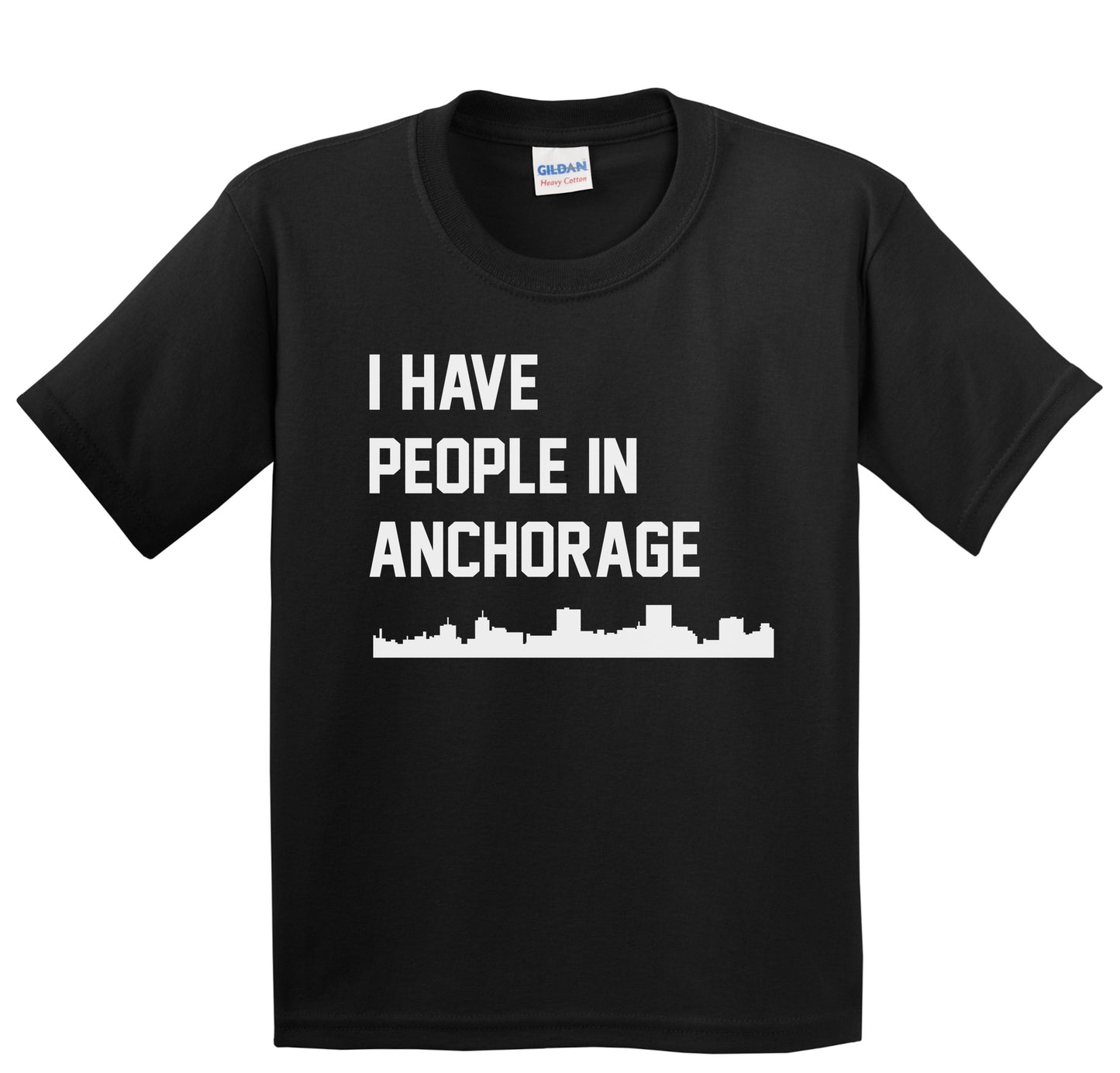 I Have People In Anchorage Alaska Skyline Youth T-Shirt