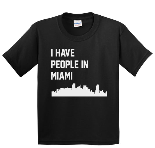 I Have People In Miami Florida Skyline Youth T-Shirt