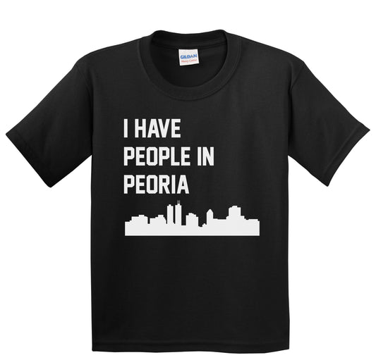 I Have People In Peoria Illinois Skyline Youth T-Shirt