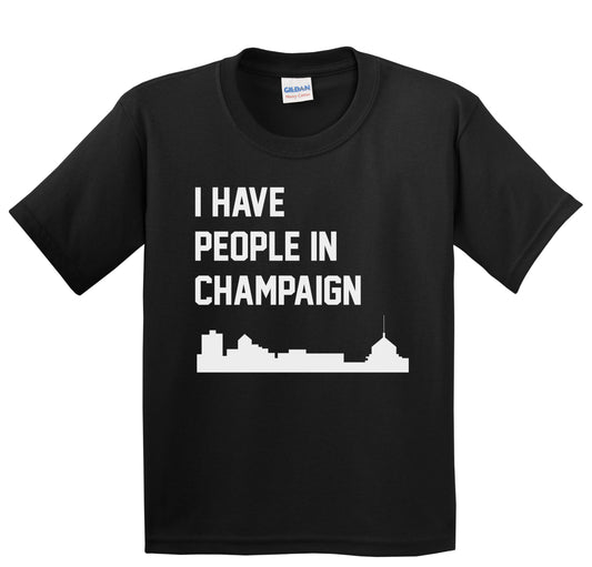 I Have People In Champaign Illinois Skyline Youth T-Shirt
