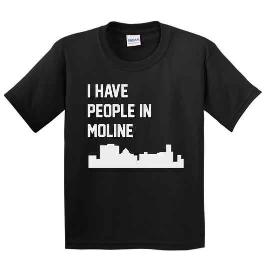 I Have People In Moline Illinois Skyline Youth T-Shirt