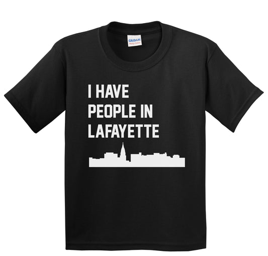 I Have People In Lafayette Indiana Skyline Youth T-Shirt