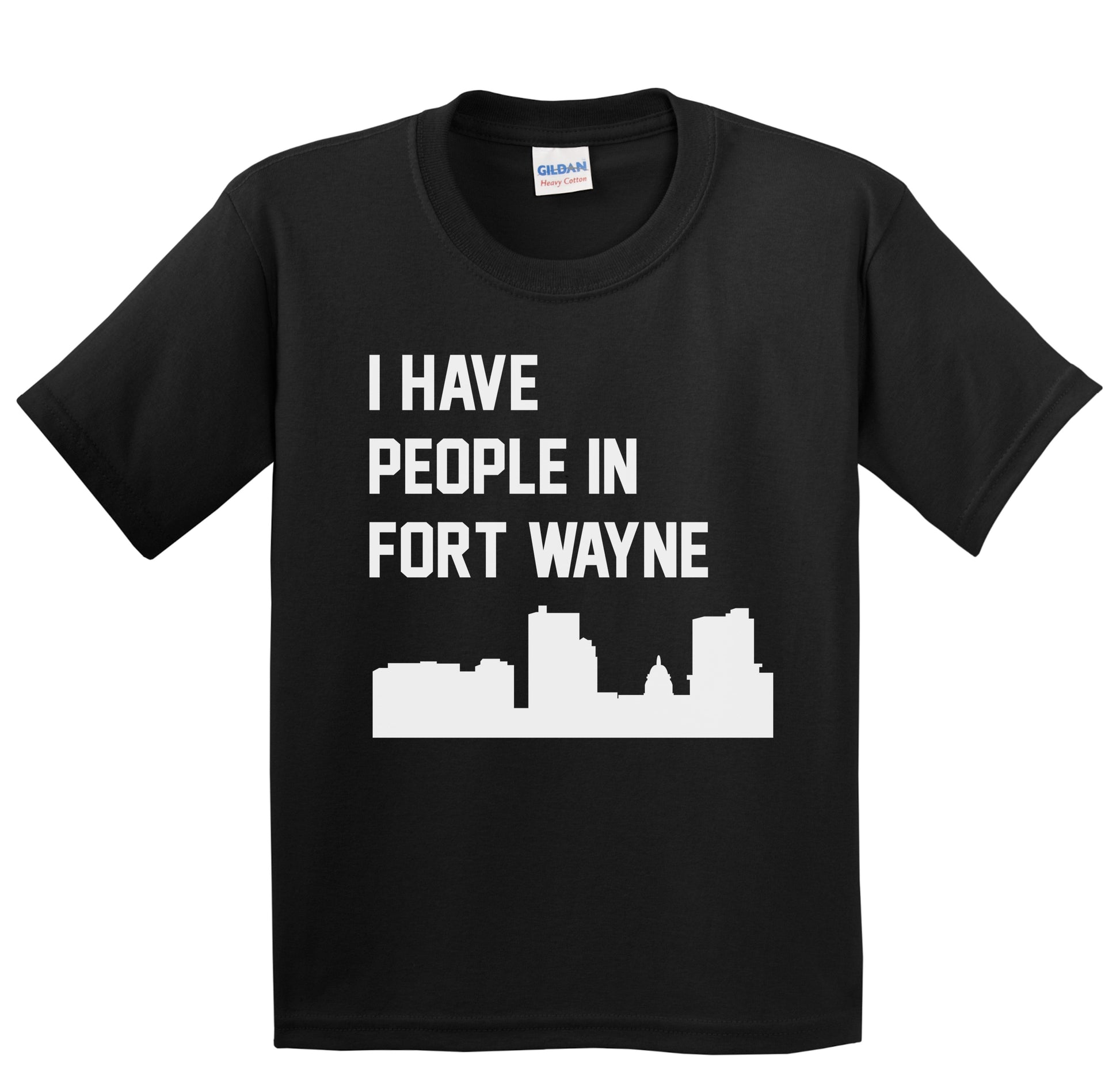 I Have People In Fort Wayne Indiana Skyline Youth T-Shirt