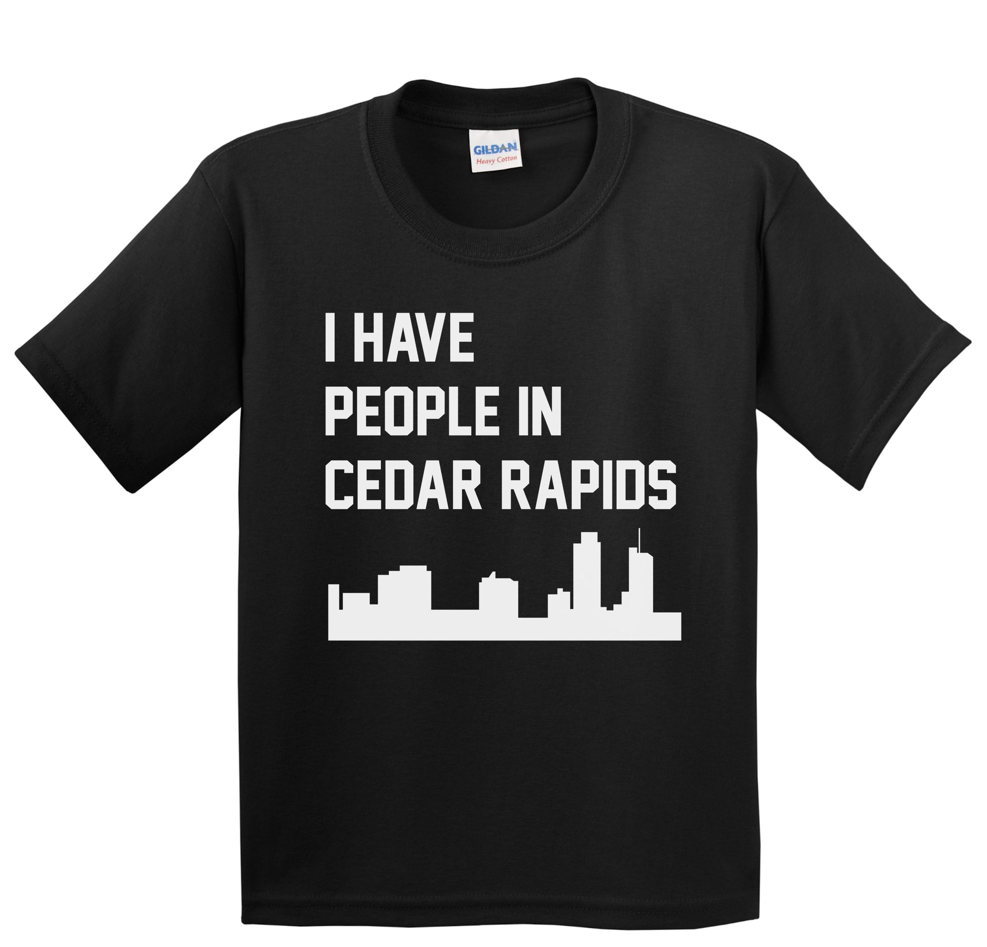 I Have People In Cedar Rapids Iowa Skyline Youth T-Shirt