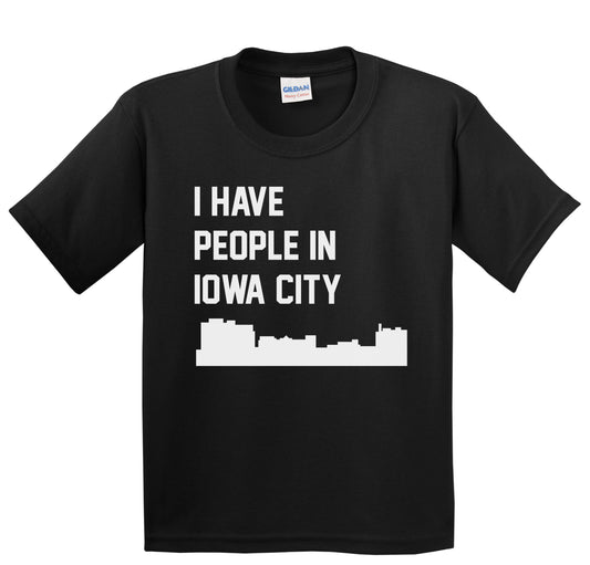 I Have People In Iowa City Iowa Skyline Youth T-Shirt