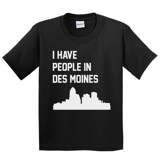 I Have People In Des Moines Iowa Skyline Youth T-Shirt