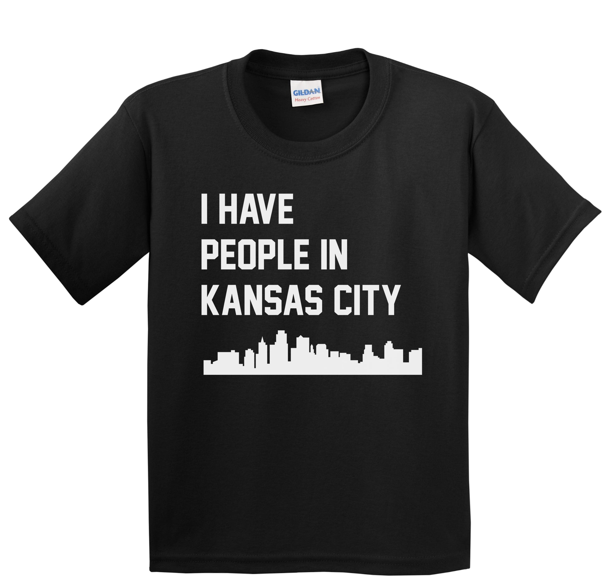 I Have People In Kansas City Kansas Skyline Youth T-Shirt
