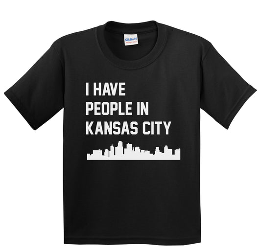 I Have People In Kansas City Kansas Skyline Youth T-Shirt