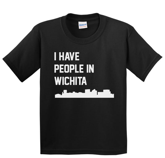 I Have People In Wichita Kansas Skyline Youth T-Shirt
