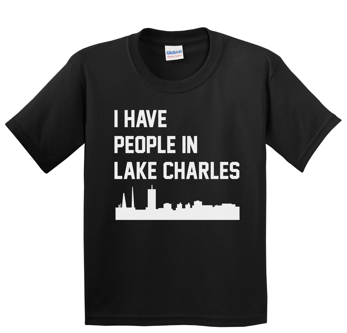 I Have People In Lake Charles Louisiana Skyline Youth T-Shirt