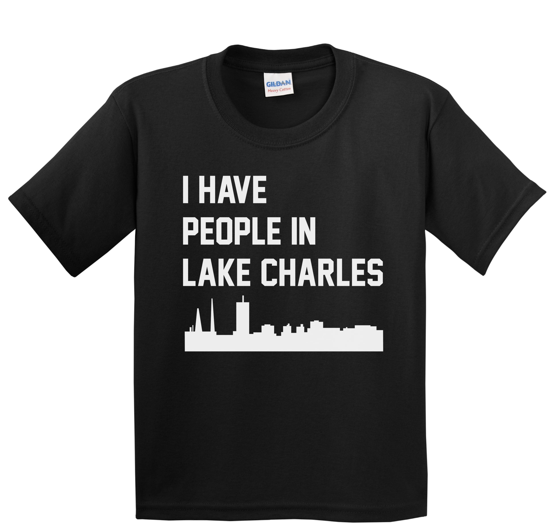 I Have People In Lake Charles Louisiana Skyline Youth T-Shirt
