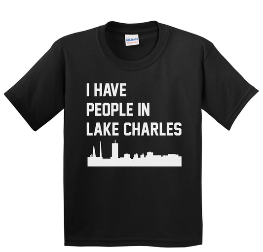I Have People In Lake Charles Louisiana Skyline Youth T-Shirt