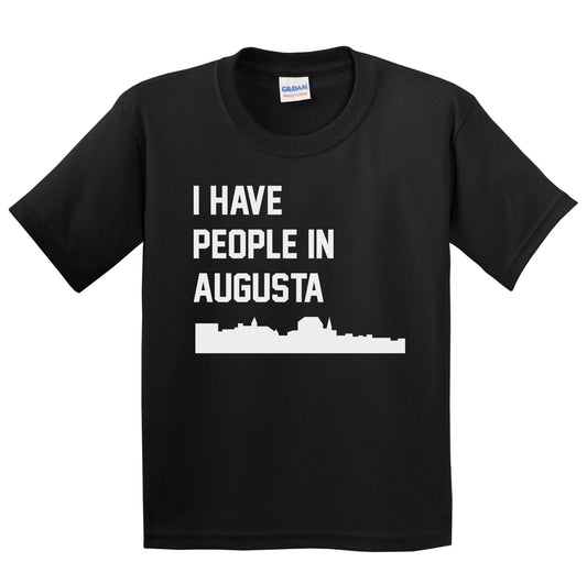 I Have People In Augusta Maine Skyline Youth T-Shirt