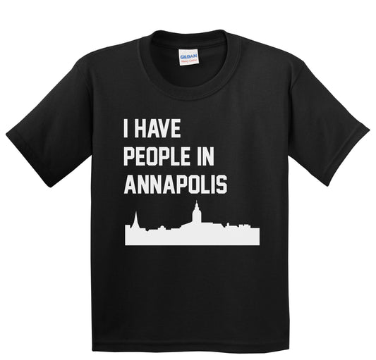 I Have People In Annapolis Maryland Skyline Youth T-Shirt