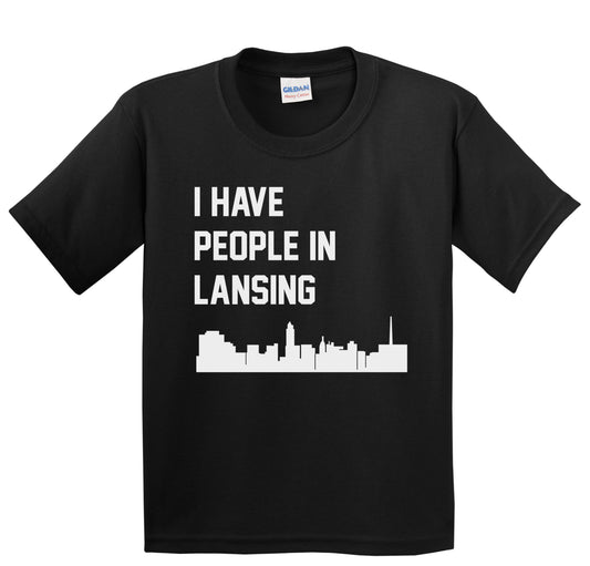 I Have People In Lansing Michigan Skyline Youth T-Shirt