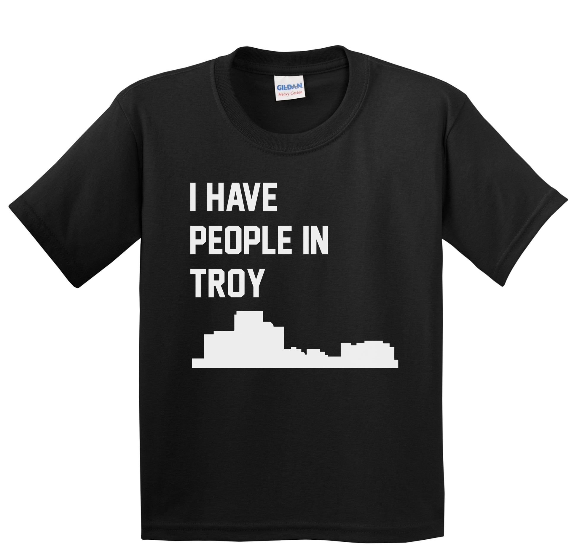 I Have People In Troy Michigan Skyline Youth T-Shirt