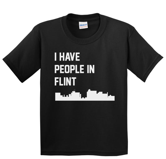 I Have People In Flint Michigan Skyline Youth T-Shirt