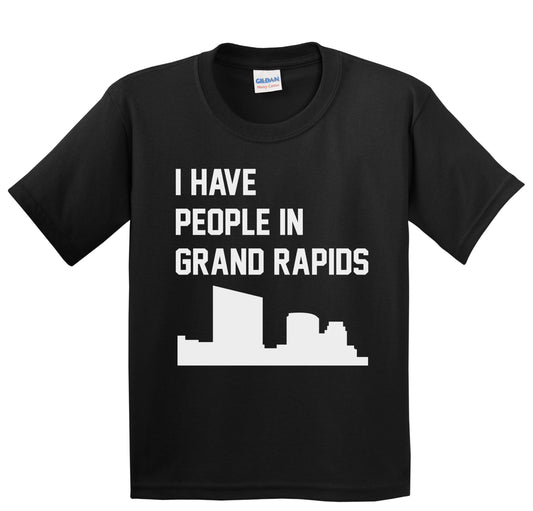 I Have People In Grand Rapids Michigan Skyline Youth T-Shirt