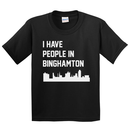 I Have People In Binghamton New York Skyline Youth T-Shirt