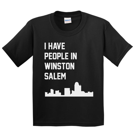 I Have People In Winston-Salem North Carolina Skyline Youth T-Shirt