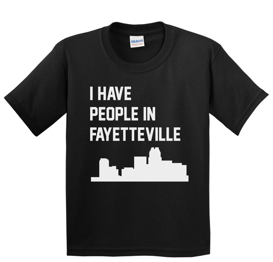 I Have People In Fayetteville North Carolina Skyline Youth T-Shirt