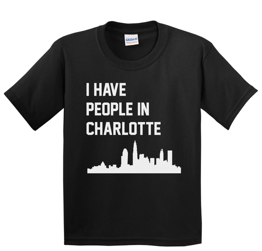 I Have People In Charlotte North Carolina Skyline Youth T-Shirt