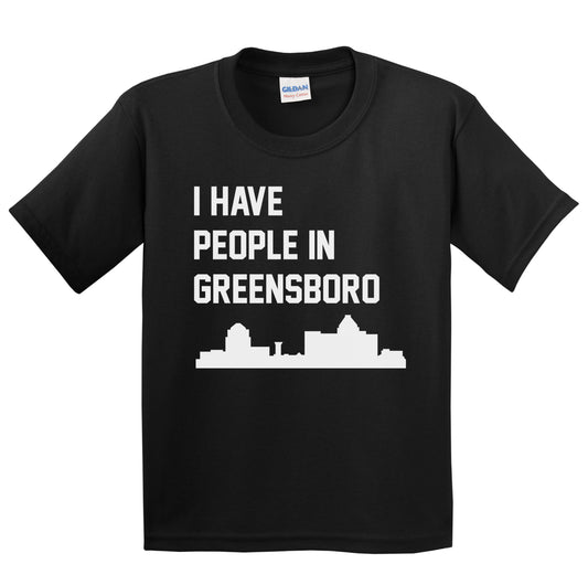 I Have People In Greensboro North Carolina Skyline Youth T-Shirt